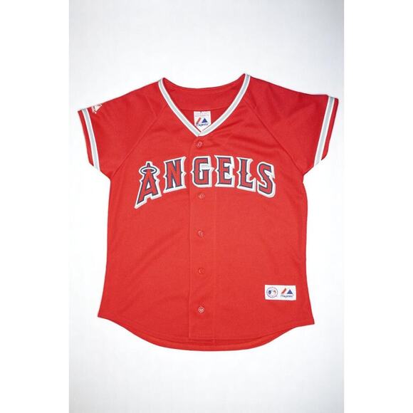 Vintage Majestic Los Angeles Angels Jersey –  Women’s Small – Red – Made in USA - Picture 2 of 14